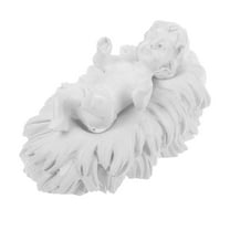 OUNONA Small Baby Jesus Figurine in Manger Miniature Nativity Scene Christmas Decoration Home Holiday Decor