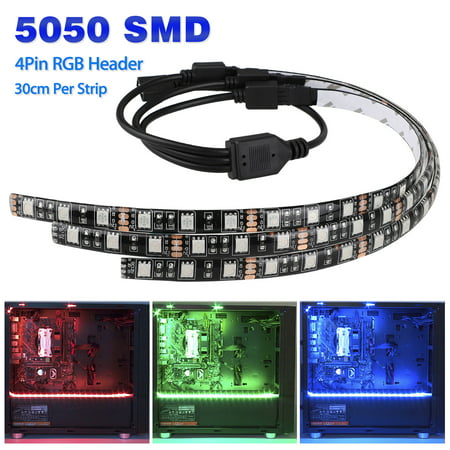 EEEkit LED Strip Lights with 4pin Hub Adapter, RGB Gaming LED Strip Lights Case Lighting Gamer DIY with Aura Sync for