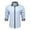 Light Blue, variant on Men's Relaxed Fit Embroidered Collar Casual Shirt - Long Sleeve Button-Down for Everyday Wear