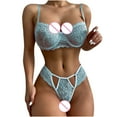 thumbnail image 4 of Bigersell Woman Underwear Cotton Clearance Womens Underwear Cheeky Briefs Panty Style P-333 Polyester Bikini Panties Ladies Thongs Briefs High Waist Women's Panties Sky Blue XL, 4 of 5