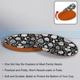thumbnail image 4 of Easter 6Pcs Round Coasters Set, Microfiber Leather Drink Coasters, 11x11 cm/4.3x4.3 in, Cup Mats for Home and Office, 4 of 6