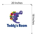thumbnail image 4 of Custom name Animal Dinosaur Wall Art Mural Wall Decal Decoration Cute Cartoon Cartoon Animal Decorating Ideas for Child's Bedroom Size: 20 In(W) x 18 In(H), 4 of 5
