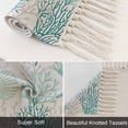 thumbnail image 6 of Turquoise Coastal Washable Area Rug 3'x5',Sea Turtle Nautical Coral Summer Beach Woven Cotton Tassels Kitchen Rugs,Non Slip Indoor Door Mat Throw Carpet for Entryway Living Room Nursery Laundry Room, 6 of 9