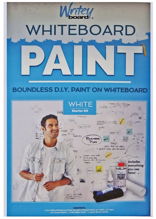 WriteyBoard 30502PK Whiteboard Paint Kit, 17 Oz, White
