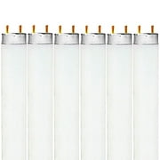 Luxrite F32T8/741 32W 48 Inch T8 Fluorescent Tube Light Bulb, 4100K Cool White, 2850 Lumens, G13 Medium Bi-Pin Base, LR20732, 6 Pack