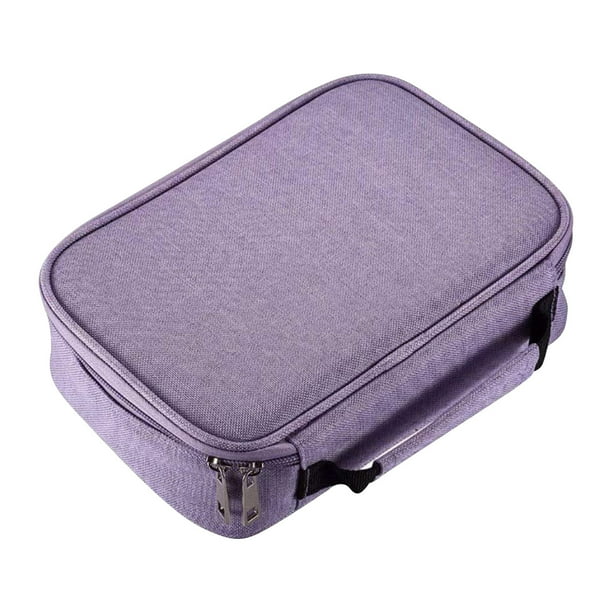 Estuche Organizador para Bolígrafos con 72 Compartimentos y Cremallera, Gran Capacidad, Poroso, para Pinceles y Lápices de Colores, 23 X 15 X 7,2 Cm