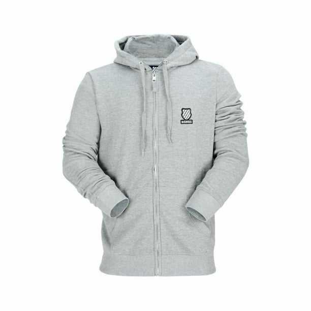 Sudadera Para Hombre K-SWISS Con Gorro Y Cierre Frontal Gris Talla G