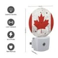 thumbnail image 3 of Night Light Plug into Wall,Dusk to Dawn Sensor Auto-On/Off for Bathroom, Hallway,Kids Room-Red And White Maple Leaf On The Flag Of Canada, 3 of 4