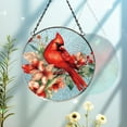 thumbnail image 7 of Cardinal Glass Suncatcher – 6" Red Bird Hanging Window Decor, Red Cardinal Gift for Memorial & Home, 7 of 7