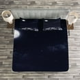 thumbnail image 3 of Ambesonne Night Quilted Bedspread Set 3 Pcs, Dark Night White Daisies, King Size, Dark Blue White, 3 of 3