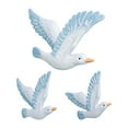 thumbnail image 5 of 3x Seagull Wall Decor Flying Bird Sculptures Background Wall Pendant Wall Decorations Birds Dove Wall Art Decorations for Living Room Garden, 5 of 9