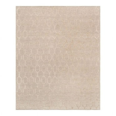 Pasargad Home Transitional Collection Hand-Woven Silk & Wool Area Rug- 5' 0" X 8' 0"