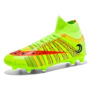 FULORIS Mens Footbal Boots Green Soccer Cleats