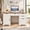 white, variant on Haooyeah Desk with Charging Station, Lockable Drawer, File Cabinet & Storage, White & Wood