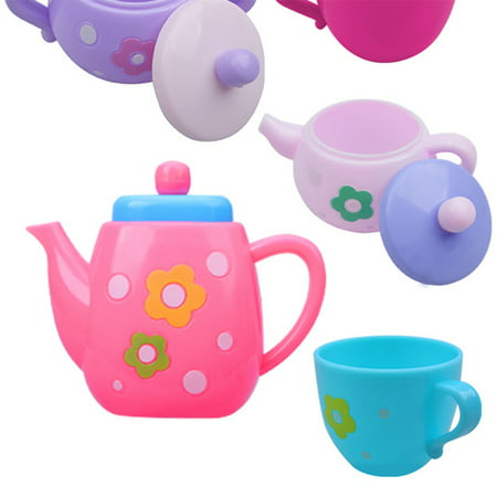 Kids Tea Party Play Set 5 Pieces Pretend Play Tea Set with Teapot ...