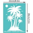 thumbnail image 3 of 2Pcs 8.6x11 Inch Self-Adhesive Silk Screen Printing Stencil Coconut Tree Pattern Mesh Transfers Stencil, 3 of 9