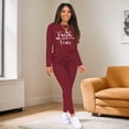 thumbnail image 2 of Aomice Lounge Sets For Women Two Piece Outfits For Women Casual-Burgundy-L, 2 of 4