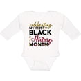 thumbnail image 3 of Inktastic Celebrating My First Black History Month for Kids Boys or Girls Long Sleeve Baby Bodysuit, 3 of 5