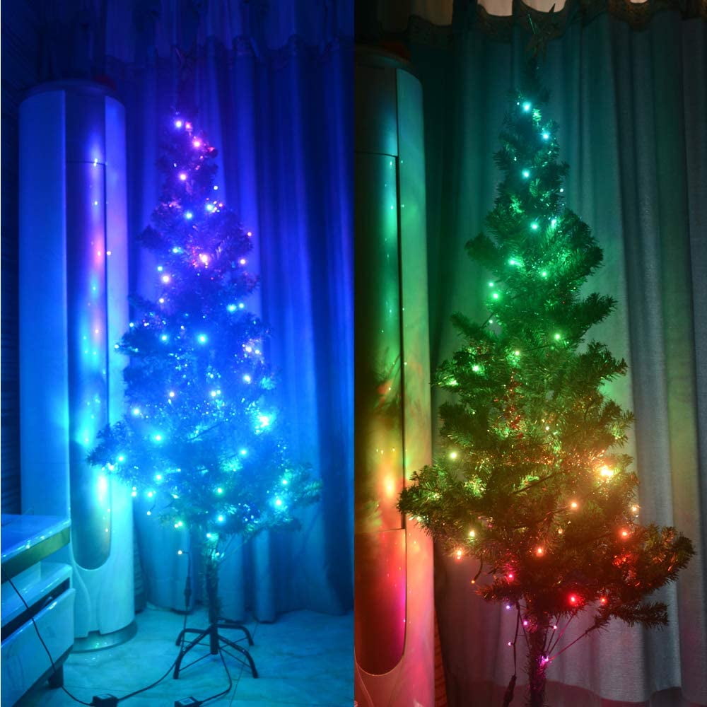 Rainbow Curtain Lights Usb Led Window Fairy Lights Decoration Remote Controlled Led Curtain String Lights Walmart Com