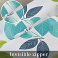 thumbnail image 7 of Teal Green Leaves Throw Pillow Cover 12 x 20 Inch Decorative Pillow Cover Summer Botanical Pastoral Lumbar Pillowcase Seasonal Rectangle Cushion Case for Couch Sofa Bed Living Room, 7 of 7