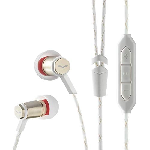 Auriculares intrauditivos V-MODA Forza Metallo con control remoto de 3 botones y micrófono oro rosa