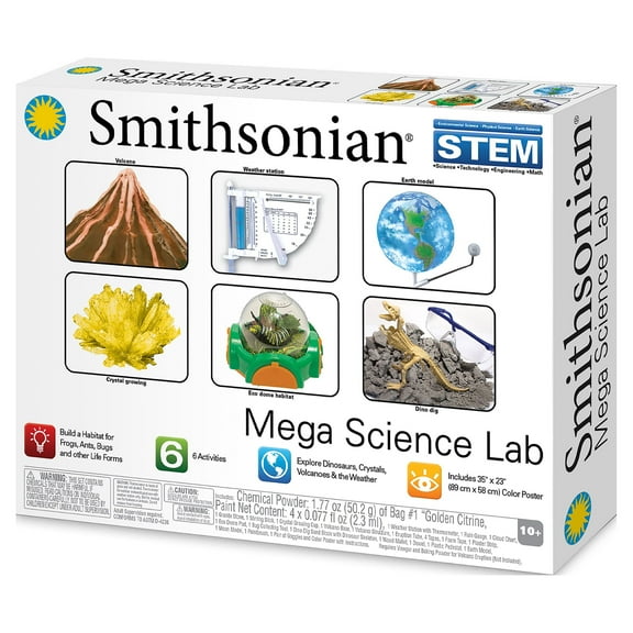 NSI Smithsonian Mega Science Kit, Recommended for Elementary School Children Ages 10 Years and up