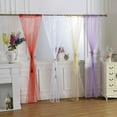 thumbnail image 4 of Groomer Solid Sheer Voile Window Treatment Curtains, 39.4” x 78.8”, 4 of 10