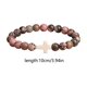 thumbnail image 4 of Pulsera de piedra natural morada Tianhe piedra volcánica esmerilada con tarjeta Pulsera de piedra natural, 4 of 8