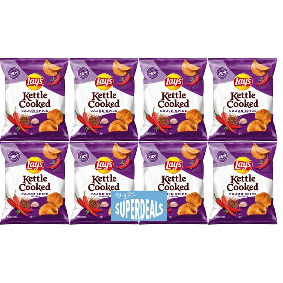Lay's Kettle Cooked Potato Chips Cajun Spice Flavored 2 1/8 Oz