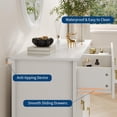 thumbnail image 4 of EastVita Fluted Dresser 47 Inch Wide Storage Organizer Cabinet for Living Room Hallway Entryway White, 4 of 7