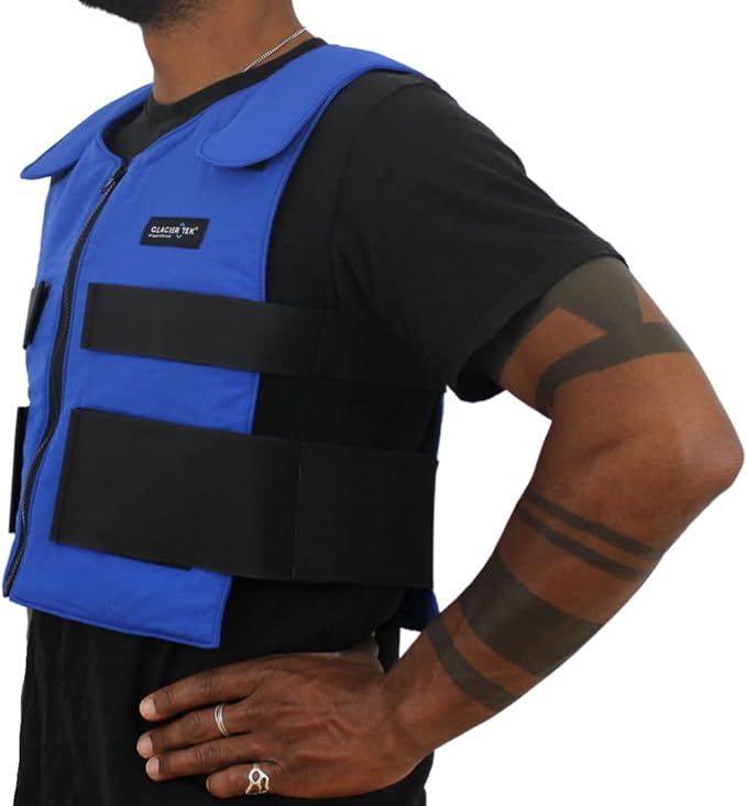 Glacier Tek Cool Vest Personal Cooling, 59 Degrees for 2.5 hours 8 Cool Packs, recharge in 30 minutes