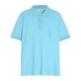 thumbnail image 2 of Men's Plus Size Lapel Short Sleeve T-Shirt - Slim Fit, Polyester, Casual, 2 of 6