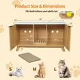 thumbnail image 2 of YDN Modern Litter Box Enclosure for Cats- 47" Indoors Hidden Cat Litter Box Furniture for 2 Cats, Wooden Cats Washroom Side Cabinet with Scratching Pad for Most Cat Litter Box,Nature, 2 of 10