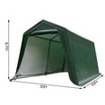 thumbnail image 2 of Gymax 10'x10' Patio Tent Carport Storage Shelter Shed Car Canopy Heavy Duty Green, 2 of 10