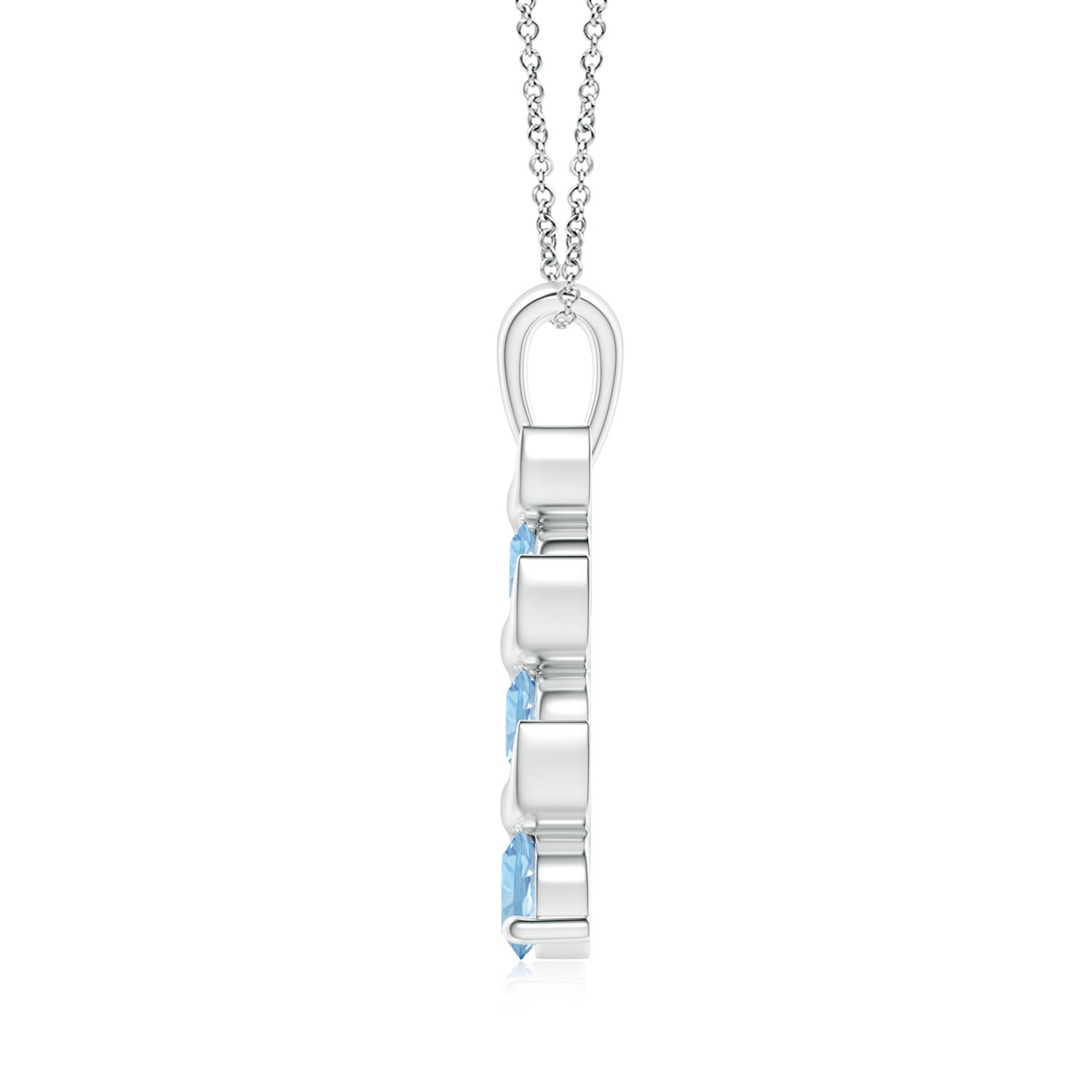 Angara Natural Aquamarine Solitaire Pendant Necklace for Women