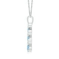 thumbnail image 2 of ANGARA Natural Channel-Set Aquamarine Three Stone Journey Pendant in 925 Sterling Silver for Women (Size-4mm) | March Birthstone, Anniversary, Jewelry Gift for Women | Natural Aquamarine Necklace, 2 of 8