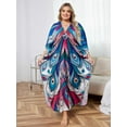 thumbnail image 6 of Edolynsa Caftans for Women Plus Size Swimwear Kaftan Cover up Loose Fit Beachwear Mumu House Dress Nightgown, 6 of 9