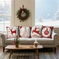 thumbnail image 5 of Luoshdecor 4Pcs Christmas Theme Pillow Cover, 18x18 in Winter Decorative Merry Christmas Home Throw Pillow Covers,Xmas Gift for Sofa, Bed,Decor, 5 of 9