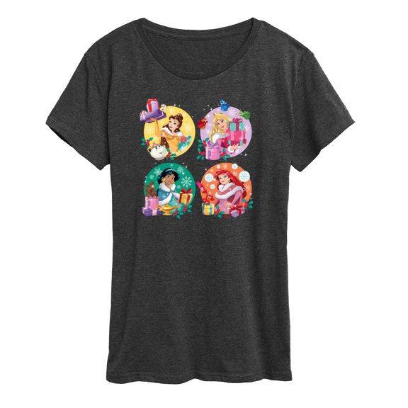 Disney - Princess Christmas Grid - Women's Short Sleeve Graphic T-Shirt