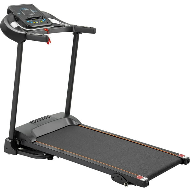 Compact Folding Treadmill Motorized Running Jogging Machine with Audio Speakers and Incline
