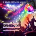 thumbnail image 4 of Party lights Disco Ball LED Strobe Lights Sound Activated, RBG Disco lights,dj lights,Portable 7 Modes Stage Light for Wedding Show Club Pub with Remote (1 pack), 4 of 5