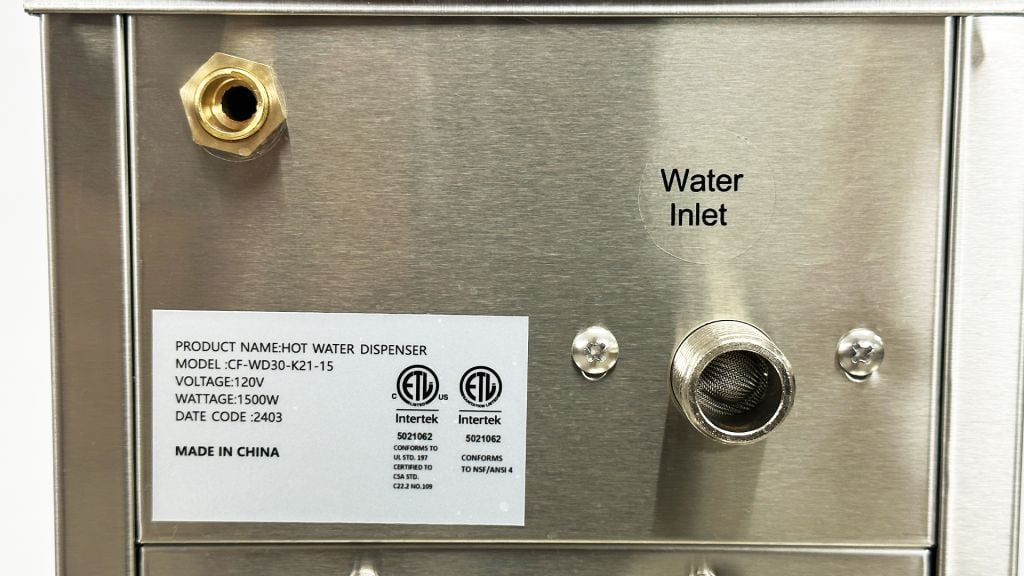 NSF 30L Commercial Hot Water Dispenser, 1500W Electric Water Boiler, Fast Heating, 2 Gallon, ETL