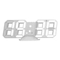 thumbnail image 2 of Reloj 3D USB con alarma electrónica digital LED y temperatura para decoración del hogar, marco blanco, caracteres blancos., 2 of 14