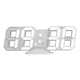 thumbnail image 2 of Reloj 3D USB con alarma electrónica digital LED y temperatura para decoración del hogar, marco blanco, caracteres blancos., 2 of 14