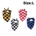 thumbnail image 2 of 4 pañuelos para perros a cuadros, bufanda triangular reversible para mascotas para niños y niñas, tela duradera de primera calidad, pañuelo para perros pequeños, medianos, grandes y extragrandesLargo Jormftte CPB-US-ZMR06-4, 2 of 5