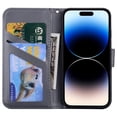 thumbnail image 6 of SaniMore for iPhone 14 Pro Case, PU Leather Flip Folio Cover with Stand, Card Slots, [Lovely Pet Magnetic Clasp] Full Protetcion Shockproof TPU Wallet Shell for iPhone 14 Pro(6.1" 2022), Gray, 6 of 10