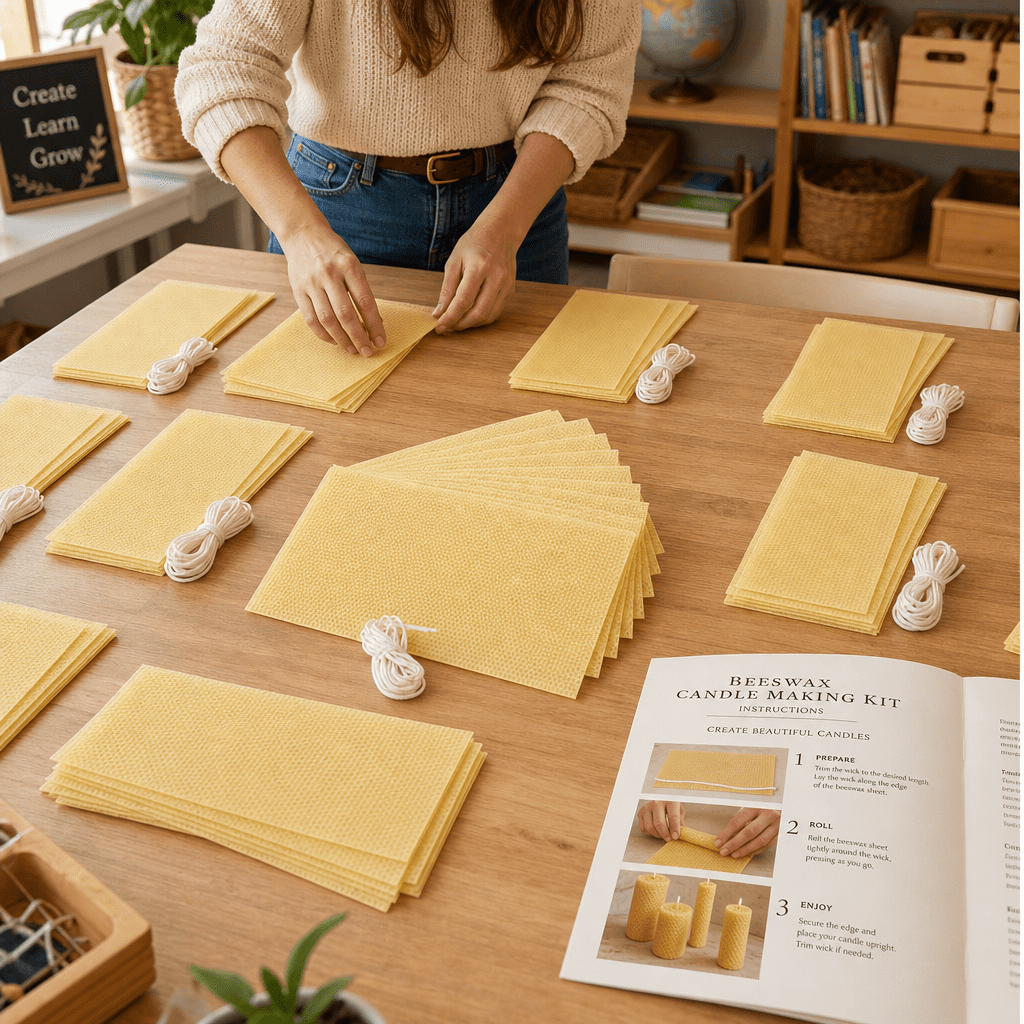 Stakich Beeswax Candle Making Kit for Adult 50 Pieces
