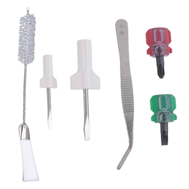 6 Pieces Sewing Machine Cleaning Kit Includes Tweezers Double Headed Lint Brush Screwdriver, for Sew