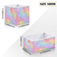 thumbnail image 2 of Foldable Fabric Storage Bin Home Cubes Clothing Organizer Bins Large Collapsible Box Basket for Home Organizer Pastel Rainbow Tie-dye, 2 of 7