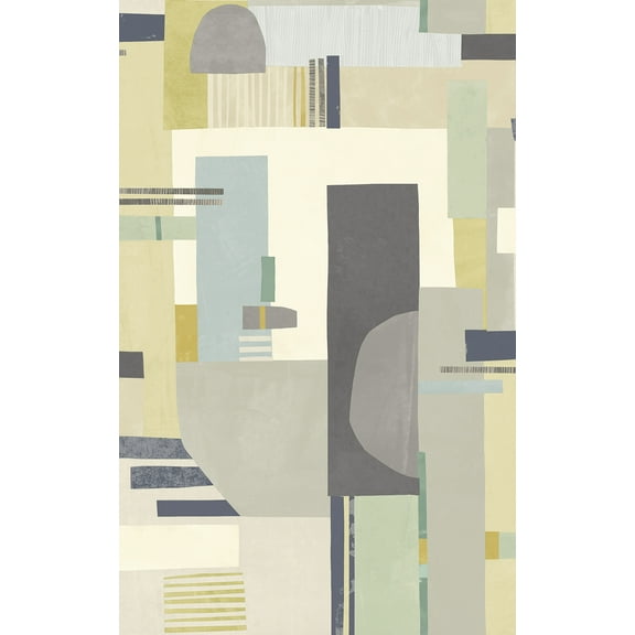 ohpopsi Rhodes Neutral Blocs Wallpaper, 19.7-in by 33-ft, 54.18 sq. ft